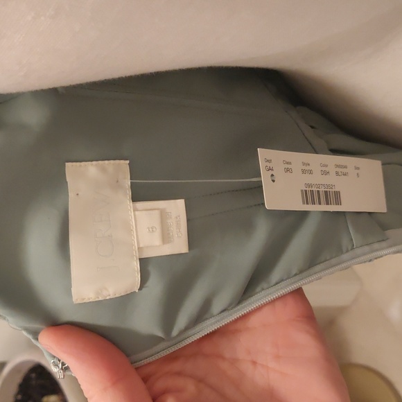 J. Crew Dusty Shale Heidi Dress Silk Chiffon Bridesmaid Homecoming sz 6 NEW - Picture 9 of 16